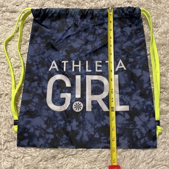 ATHLETA Girl Blue Tie Dye Cinch Sack Workout Backpack - Picture 5 of 8